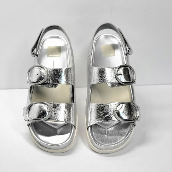 DOLCE VITA silver starla sandal Sz 9 NEW - Picture 2 of 8